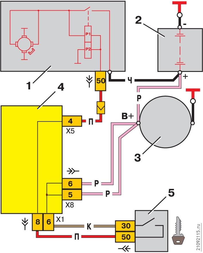 Схема реле зажигания 2114