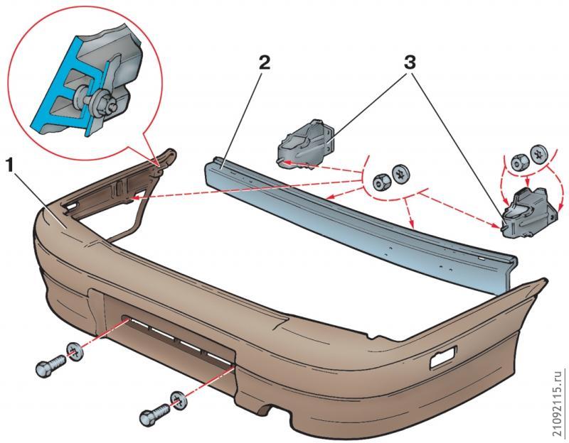 Снятие и установка
бамперов