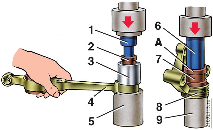 Разборка и сборка узлов подвески 